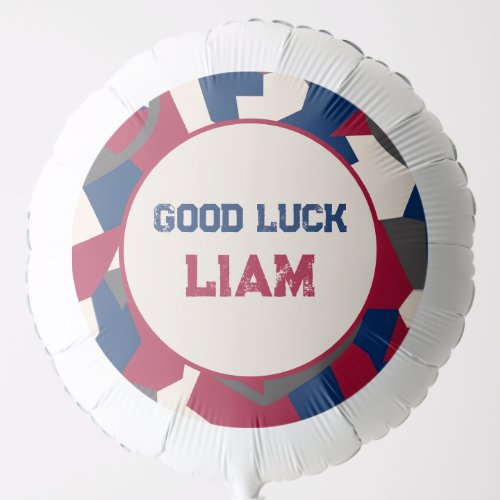 Modern Geometric US Flag Military Good Luck  Balloon