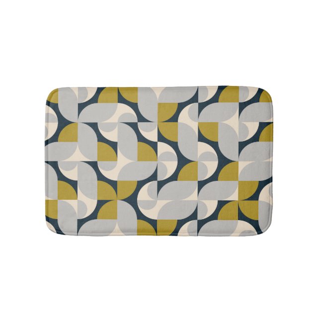 Modern Geometric Vintage Retro Background Bath Mat (Front)