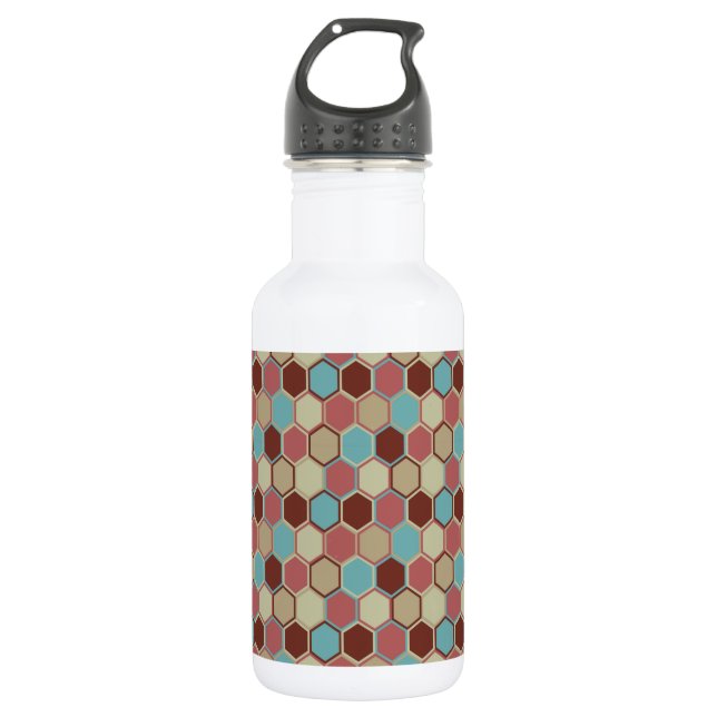 Modern Geometric Water Bottle (Front)