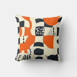 Modern Geometric Waves Cushion