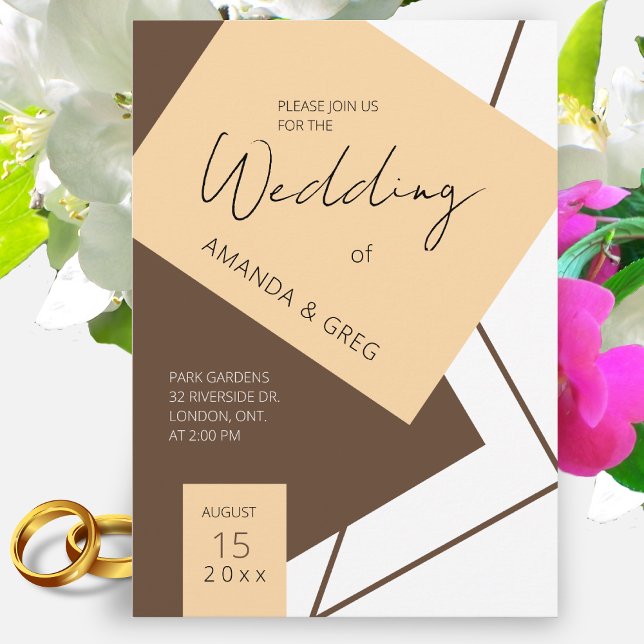 Modern Geometric Wedding Invitation (Creator Uploaded)