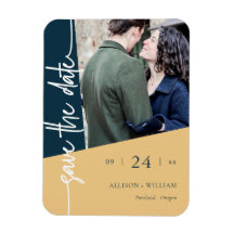 Modern Geometric Wedding Photo Save The Date