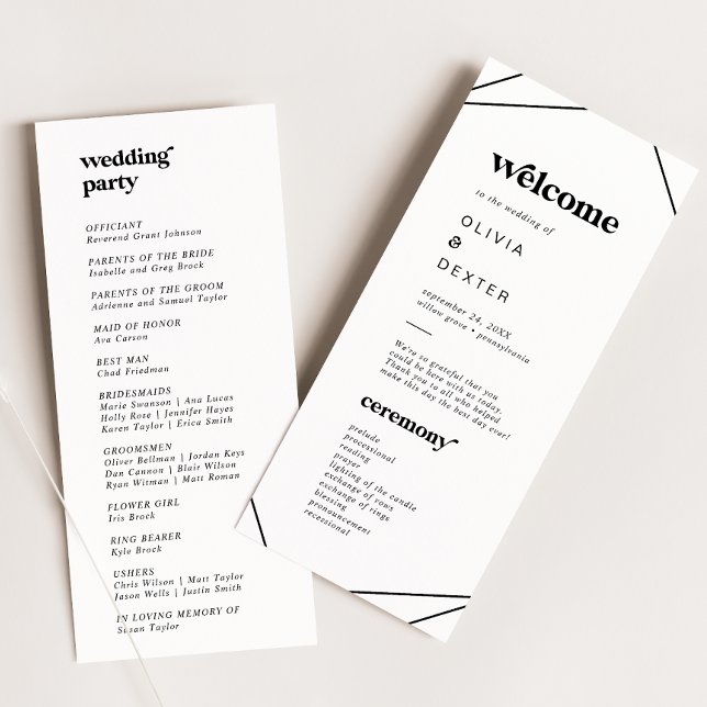 Modern Geometric Wedding Program (Creator Uploaded)