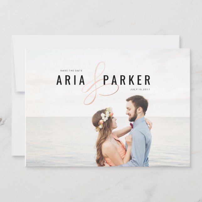 Modern Geometric Wedding Save the Dates Save The Date (Front)
