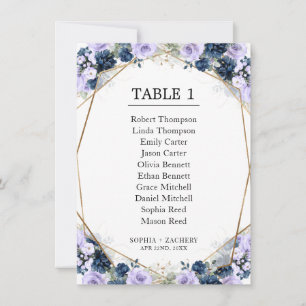 Modern Geometric Wedding Table Seating Chart