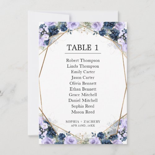 Modern Geometric Wedding Table Seating Chart