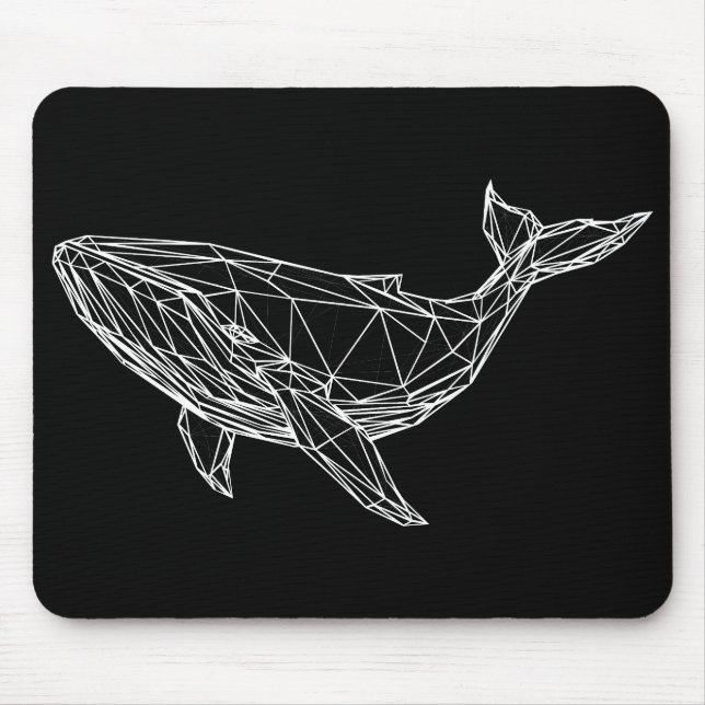 Modern Geometric Whale Mousepad (Front)