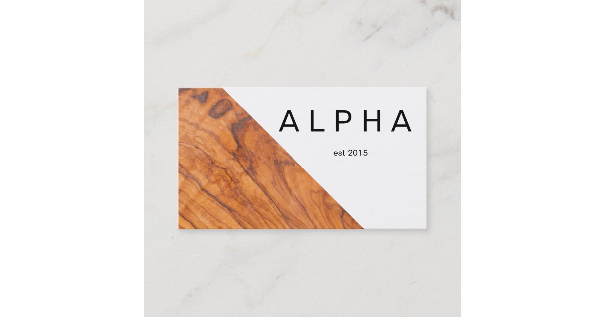 Modern Geometric Wood Grain Background Design Business Card | Zazzle.com