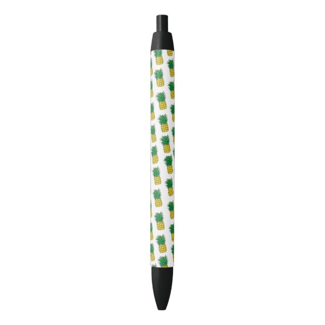 Modern Geometric Yellow Pineapple Pattern Pen (Front Vertical)