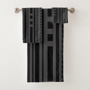 Modern Geometrics with Solid Background Towel