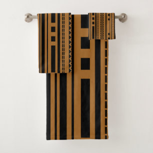 Modern Geometrics with Solid Background Towel