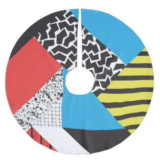 Modern Geometry: Abstract Seamless Style Brushed Polyester Tree Skirt