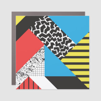 Modern Geometry: Abstract Seamless Style Car Magnet