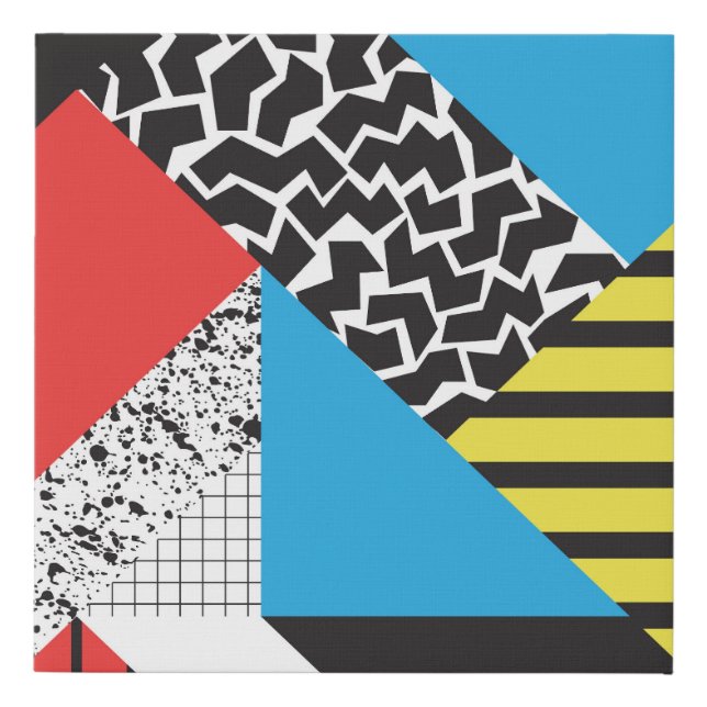 Modern Geometry: Abstract Seamless Style Faux Canvas Print (Front)