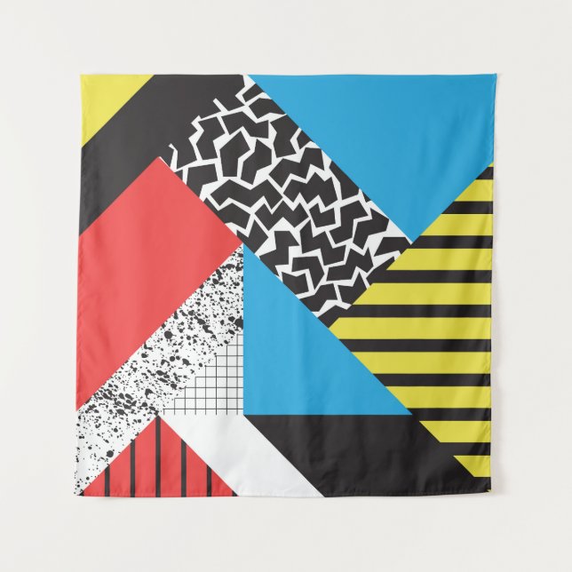 Modern Geometry: Abstract Seamless Style Tapestry (Front)