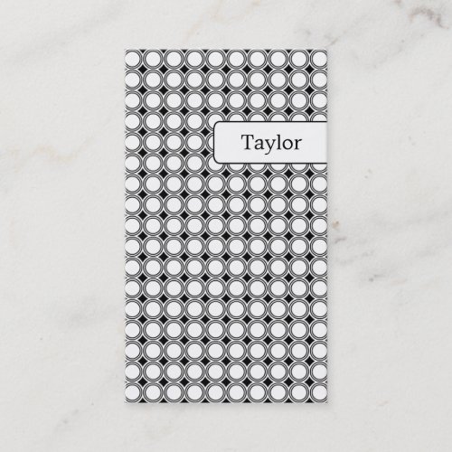 Modern Geometry Business Cards - Black