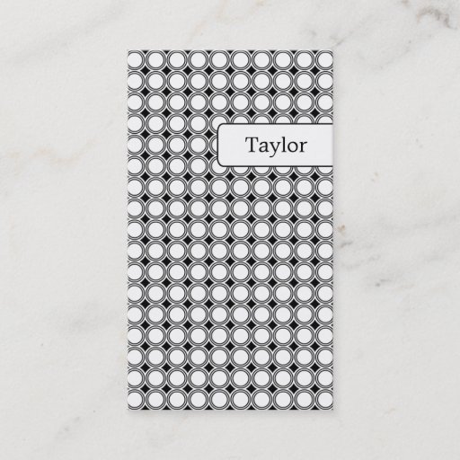 Customizable Modern Geometry Business Cards - Black