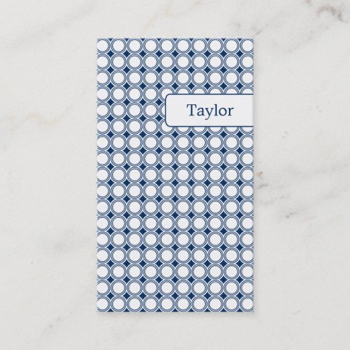 Modern Geometry Business Cards - Navy Blue