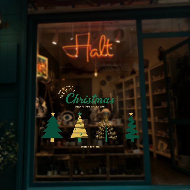 Modern Geometry Christmas Tree Storefront Decor Window Cling (Modern Geometry Christmas Tree Storefront Decor Window Cling)