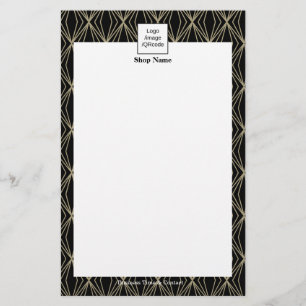 Modern Geometry Pattern Menu Black Flyer