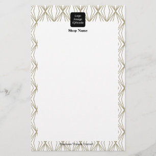 Modern Geometry Pattern Menu White Flyer