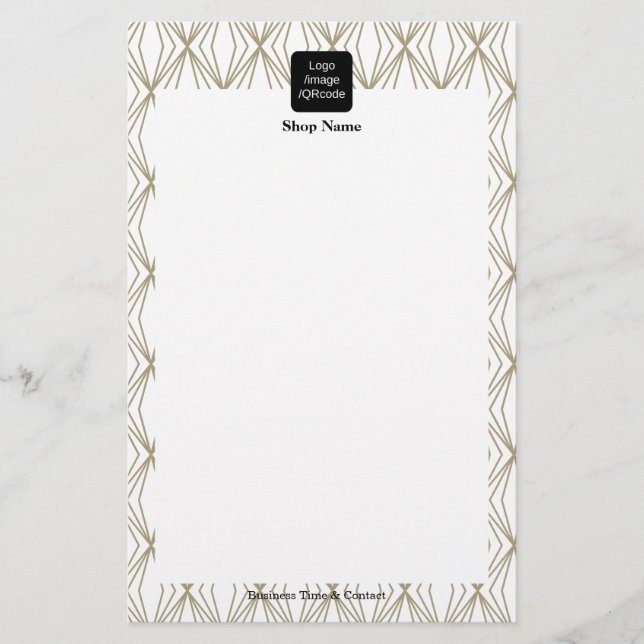 Modern Geometry Pattern Menu White Flyer (Front)