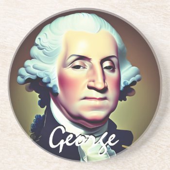 Modern George Washington Coaster by DakotaPolitics at Zazzle