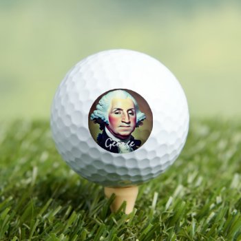 Modern George Washington Golf Balls by DakotaPolitics at Zazzle