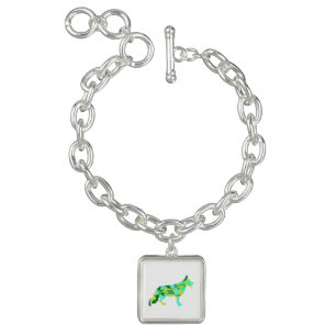 Modern German Shepherd Charm Bracelet