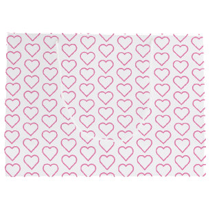 Modern Gift Bag with Pink Hearts - Choose Colors