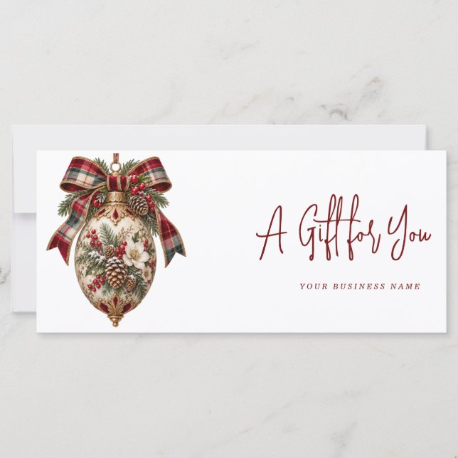 Modern Gift Certificate (Front)