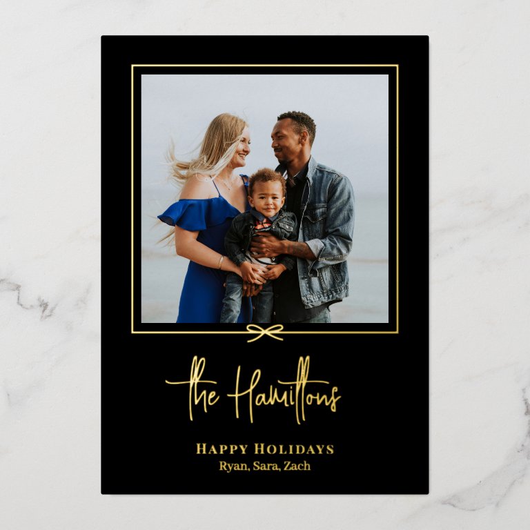 Modern Gift Foil Holiday Card Christmas Card