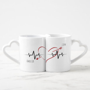 Modern Gift For Couples Bridal Shower Wedding Coffee Mug Set