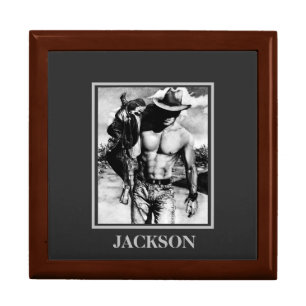 Modern Gift For Him Rustic Western Cowboy Cool Gift Box
