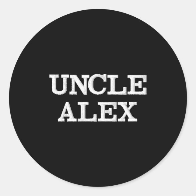 Modern Gift For Uncle Pregnancy Announcement Cool  Classic Round Sticker (Front)