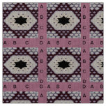 Modern gift kaleidoscope art star- rose-burgundy- fabric