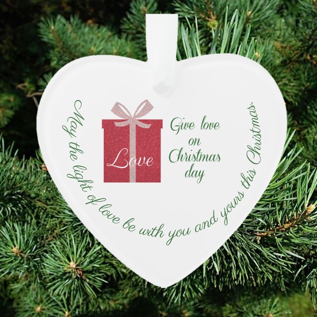 Modern Gift of Love for Christmas Ornament (Creator Uploaded)