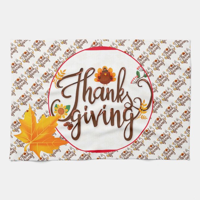 Modern Gift Thanksgiving Best Kitchen Towel (Horizontal)