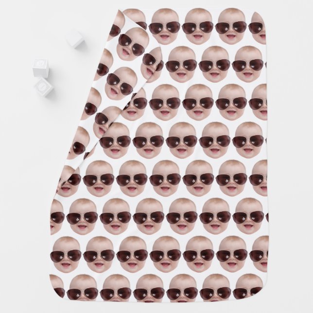 Modern Gift with face funny Pet Multiple Face Baby Blanket (In Situ)