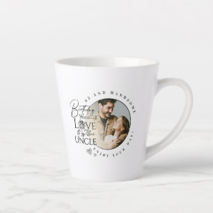 Modern Gifts For Uncle Custom Photo Typography Latte Mug