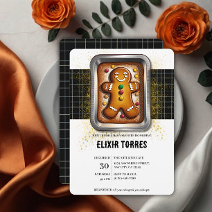 Modern Gingerbread in Pan Baby Shower Invitation