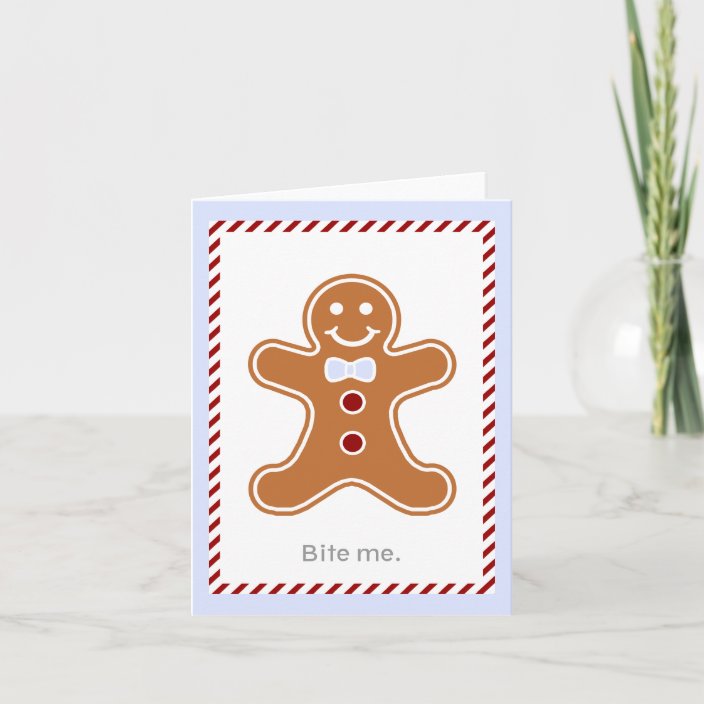 Modern Gingerbread Man Holiday Card Zazzle Com