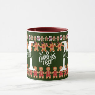 Modern Gingerbread Monogram Christmas holiday  Mug