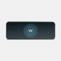 Modern Gingham Trendy Blue Monogram Glow Highlight Bluetooth Speaker