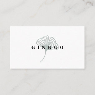 Modern Ginkgo Leaf Business Card