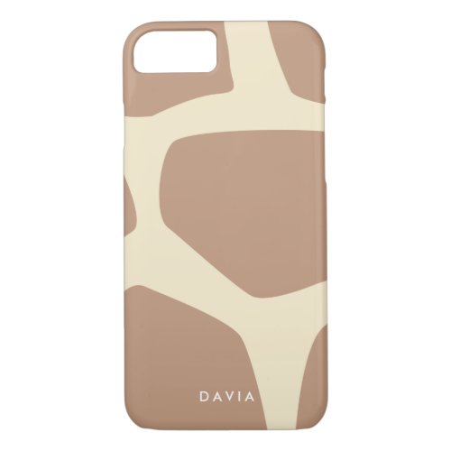 Modern giraffe pattern iPhone 87 case