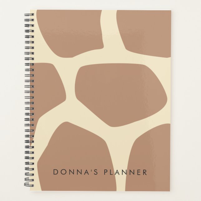 Modern giraffe pattern planner (Front)
