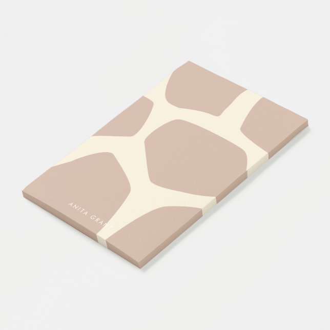 Modern giraffe pattern post-it notes (Angled)