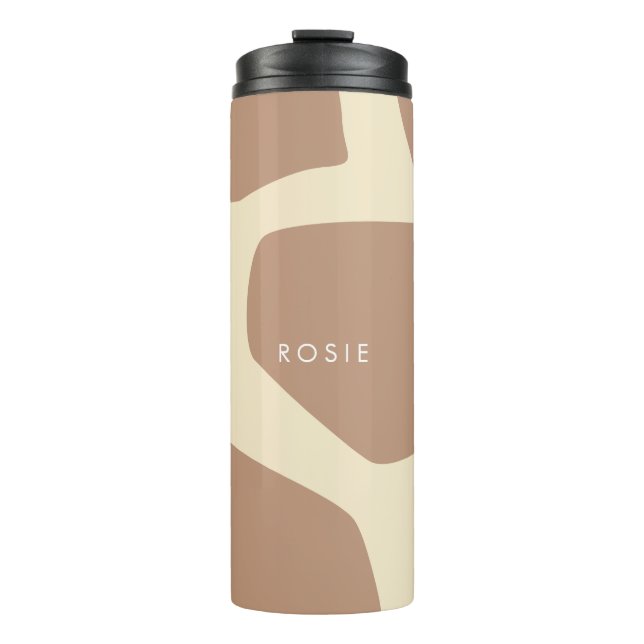 Modern giraffe pattern thermal tumbler (Front)