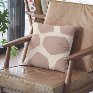 Modern giraffe pattern throw pillow